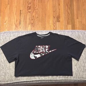 Nike Men’s Tee T Shirt XXL Black Red Camouflage